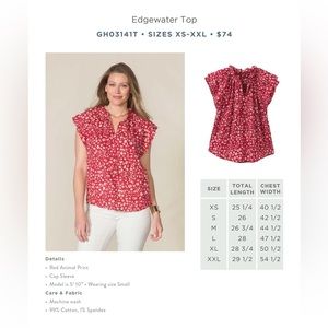 Matilda Jane Edgewater Top, size L